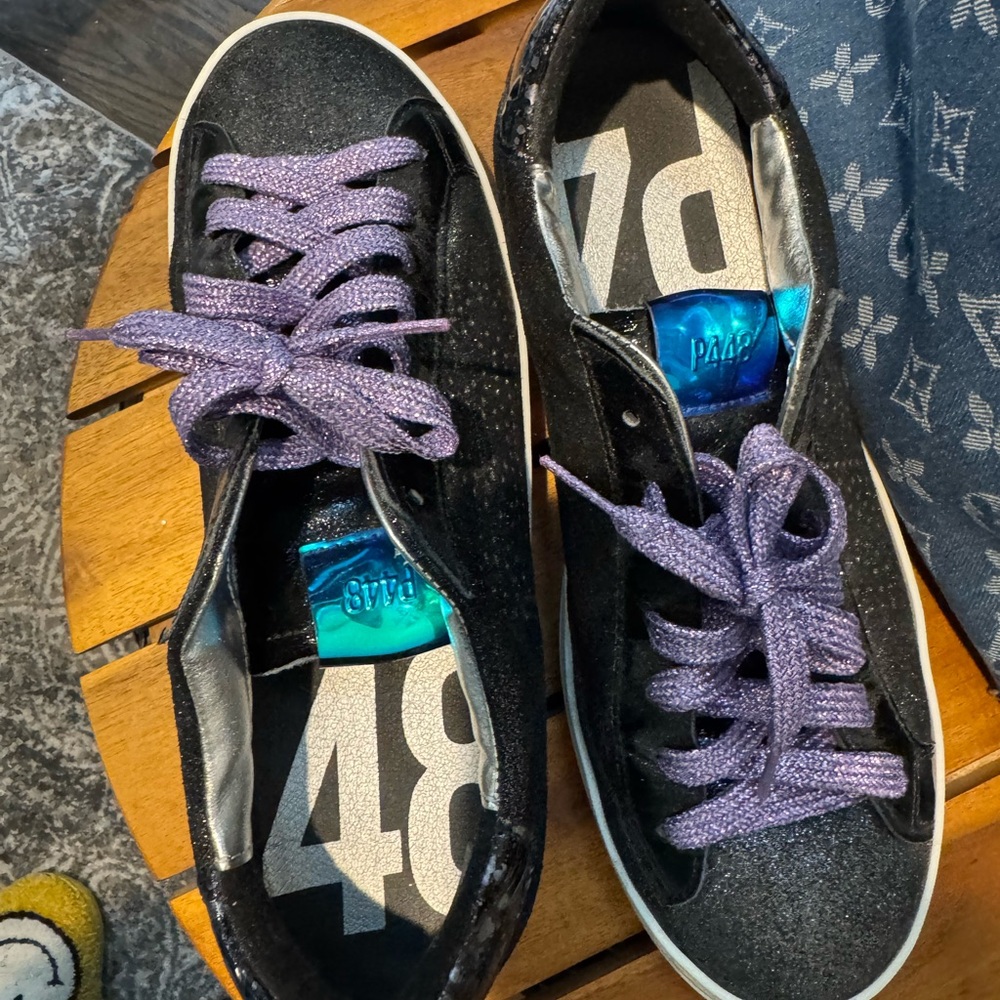 P448 Black Glitter Sparle sneakers EU 40 / US 9-9.5. Don't miss out! Fabulous! - Picture 7 of 9